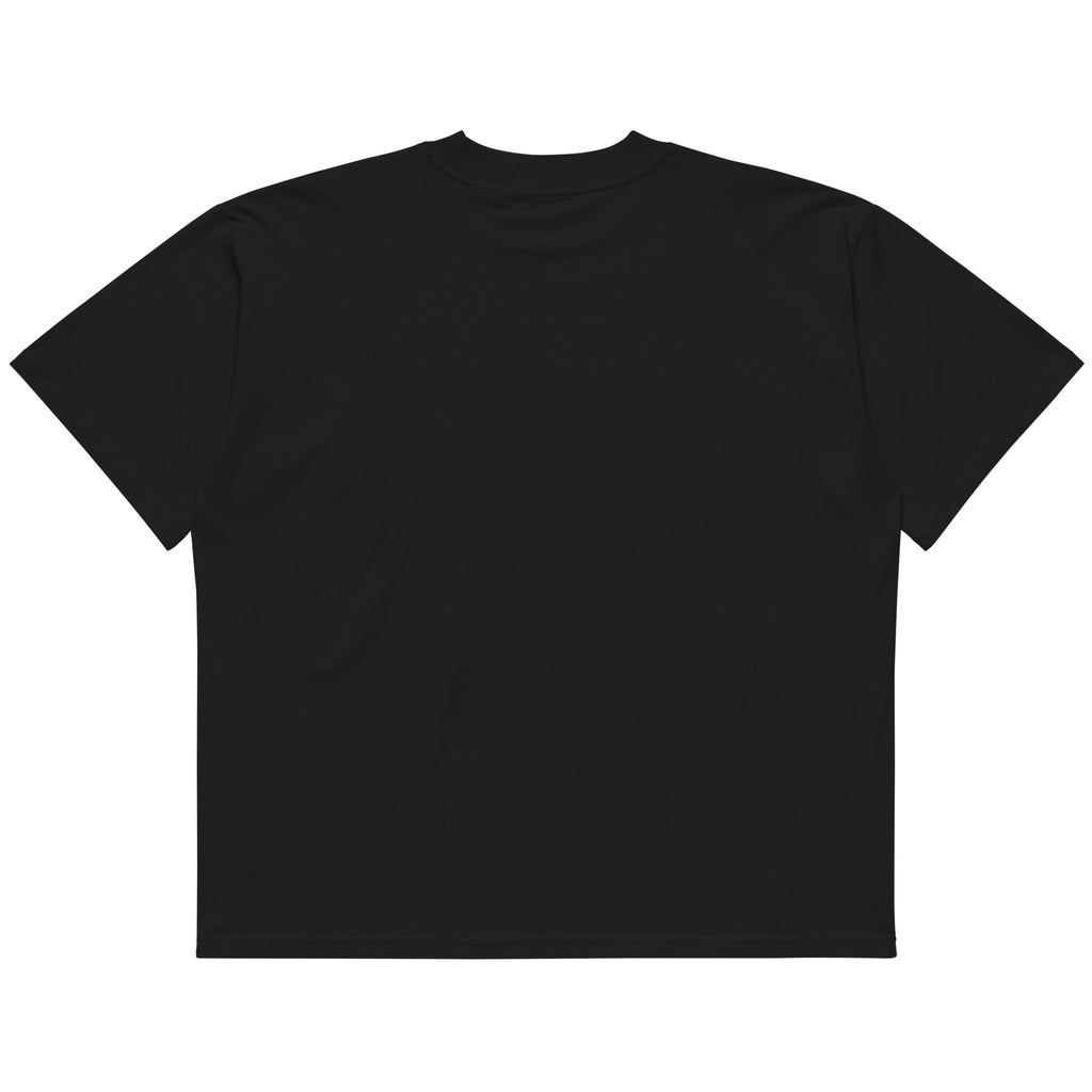 GoodBrother oversized organic tee in black — back detail
