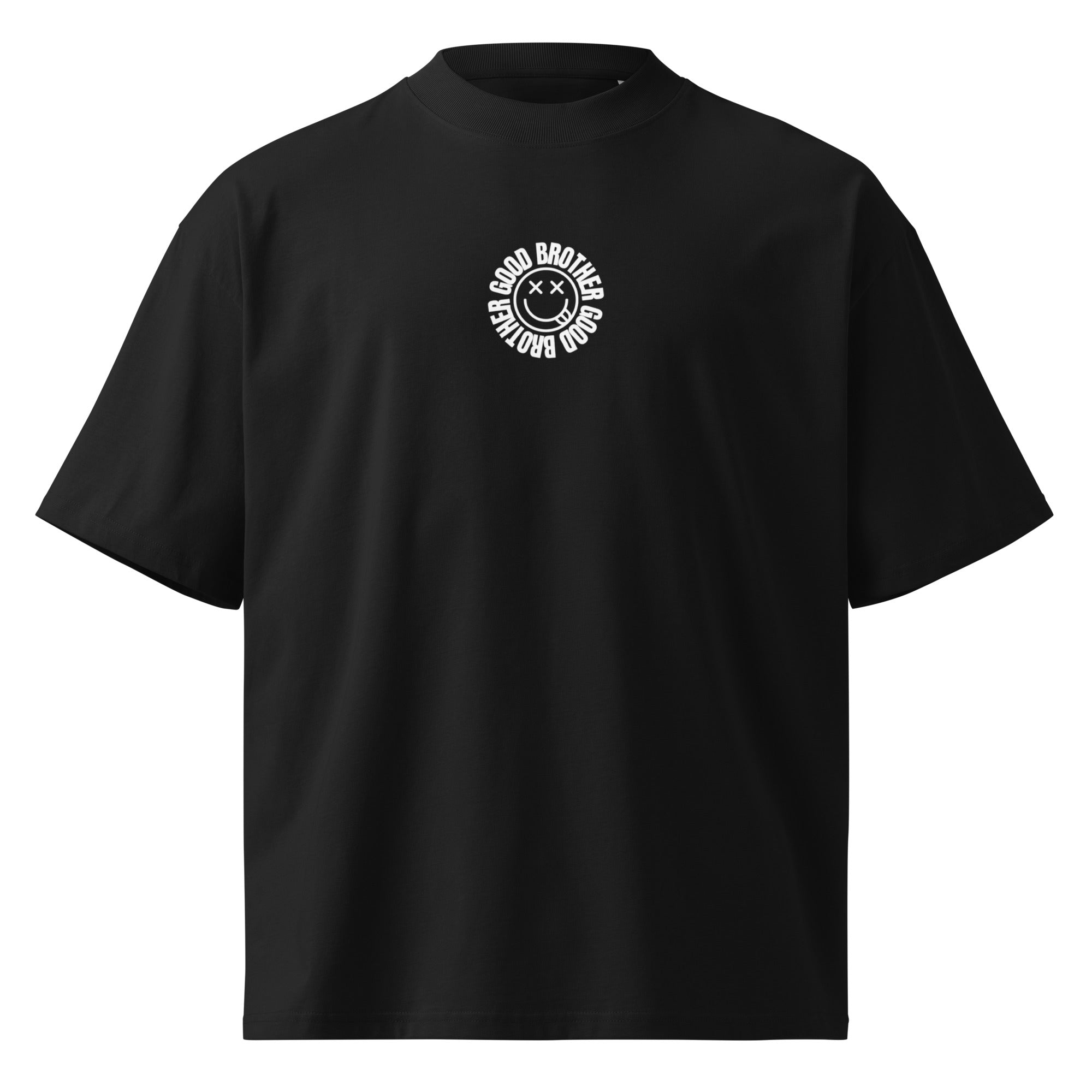 Goodbrother oversized organic cotton tee in black — front